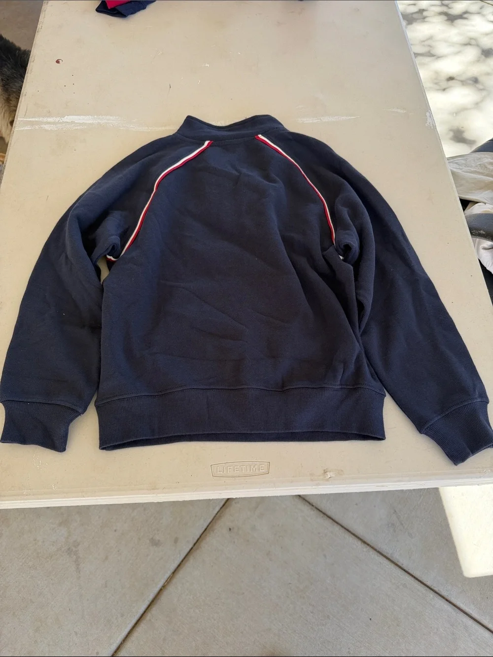 NWT Gymboree Navy Pullover Sweatshirt with Red and White Piping